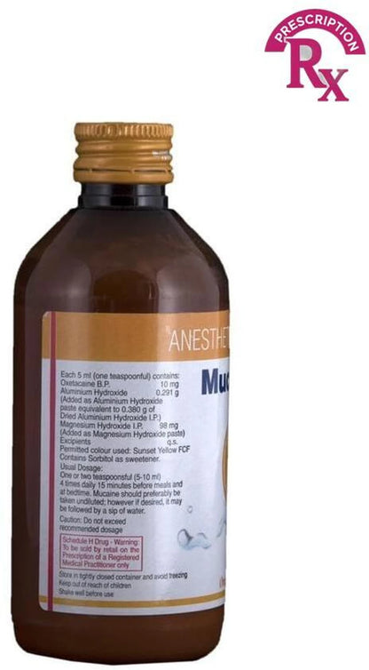 Mucaine Orange Flavour Sugar Free Gel 200ml