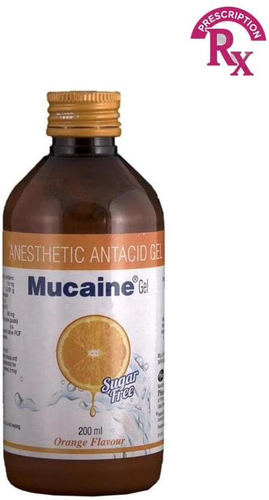 Mucaine Orange Flavour Sugar Free Gel 200ml