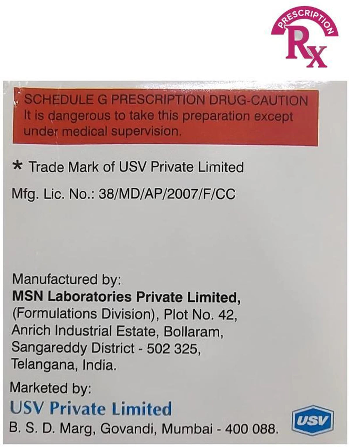 Udapa M 10/500 XR Tablet (10 Tab)