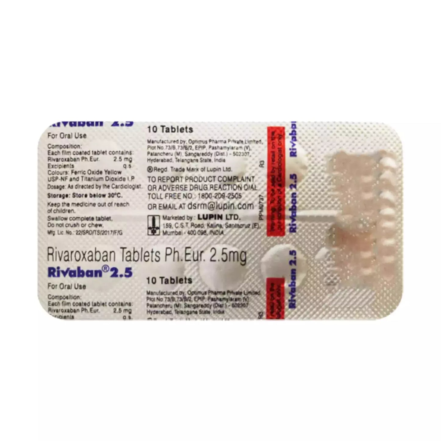 Rivaban 2.5mg Tablet-Strip of 10Tablet