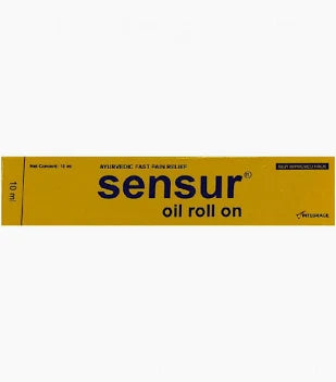Sensur Ayurvedic Fast Pain Relief Oil Roll On | For Headache, Cold, Nasal Congestion, Neck, Body & Joint Pain Relief