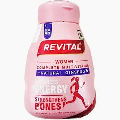 Revital Woman Tablet with Multivitamins, Calcium, Zinc & Natural Ginseng | For Daily Immunity, Strong Bones & Energy