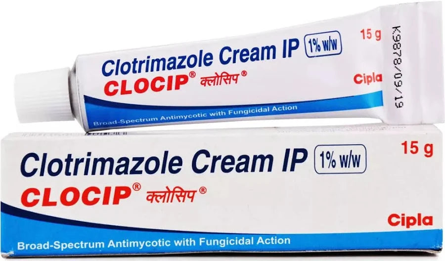 Clocip Clotrimazole Cream for Skin Infections (15 gm)