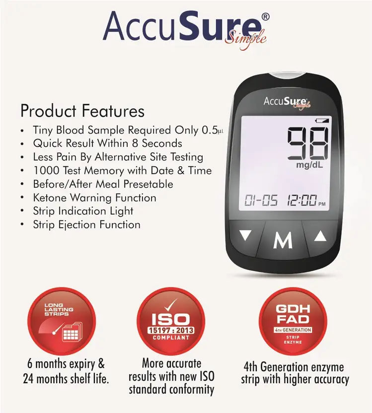 AccuSure Simple Glucometer