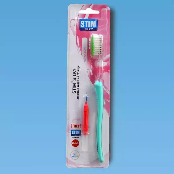 STIM Silky | Ultra soft toothbrush | Extra gentle bristles   1Count
