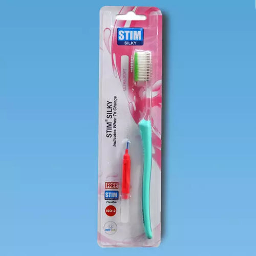 STIM Silky | Ultra soft toothbrush | Extra gentle bristles   1Count