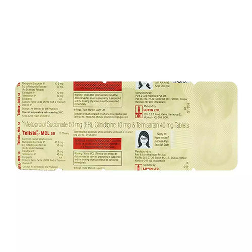 Telista MCL 10mg/50mg/40mg Tablet ER