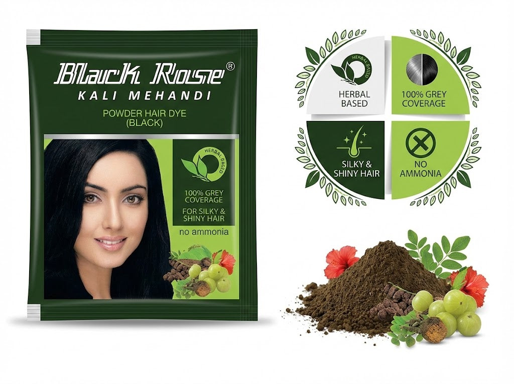 Blackrose Henna Black Rose Kali Mehandi Hair Dye (Black)