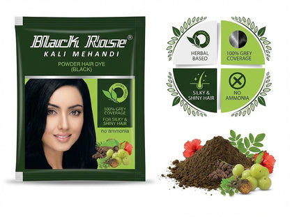 Blackrose Henna Black Rose Kali Mehandi Hair Dye (Black)