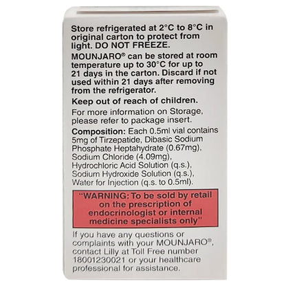 Mounjaro 5mg 0.5 ml Solution for Injection