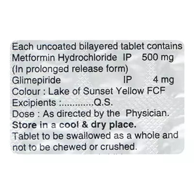 Zoryl M 4mg Strip Of 15 Tablets