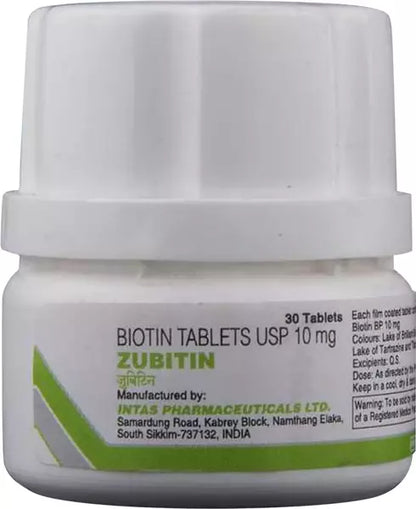 Zubitin 10mg Bottle Of 30 Tablets